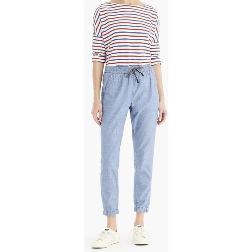 J.Crew Point Sur blue chambray jogger pants size Tall 10